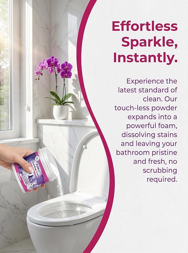 2026 New Toilet Cleaner, Touch Free Foaming Powder, Cleaning Foam, Foam Cleaner, Deep Cleaning, Limescale & Rust Stain Removal for Home & Bathroom (3)