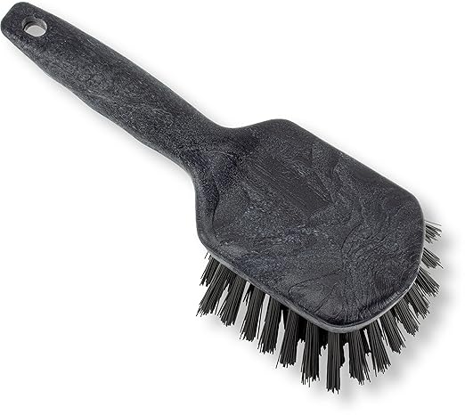 SPARTA 40541EC03 Plastic Scrub Brush, Utility Brush, Kitchen Brush With Hanging Hole For Cleaning, 8 Inches, Black - (Pack of 1)