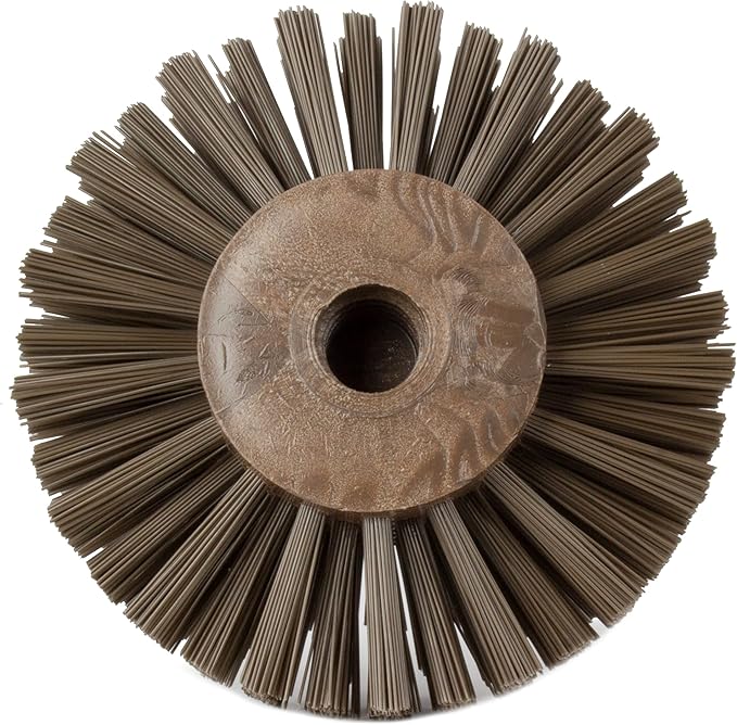 SPARTA Industrial Tank Brush Head Pipe Brush Head, Drain Brush with 3/4" Thread Hole (Handle Not Included) for Commercial Use, Plastic, 5 x 3.9 Inches, Brown