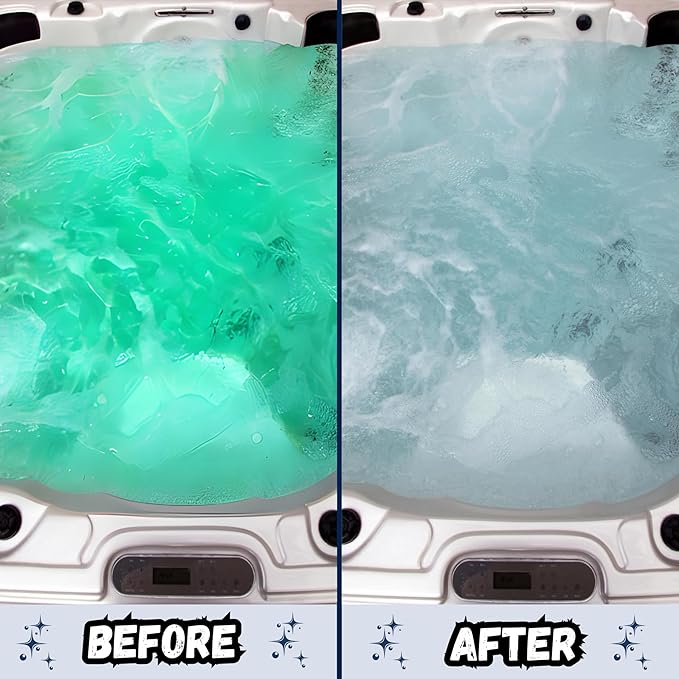 AhhSome Jetted Tub & Hot Tub Cleaner, Powerful Spa Bath Cleaning Solution for Jacuzzis & Whirlpools, 1 Gallon (64 Treatments), Professional Grade Septic Safe Solution for Hot Tubs, Made in USA