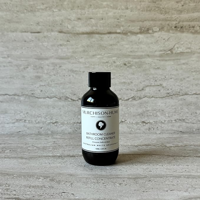 Murchison-Hume Powerful, Plant-based, Multi-Surface Bathroom Cleaner Spray for Basins, Tubs, Tiles, and Toilets. Eliminates Odor, 17oz and 3.4 Oz Concentrate Bundle Australian White Grapefruit