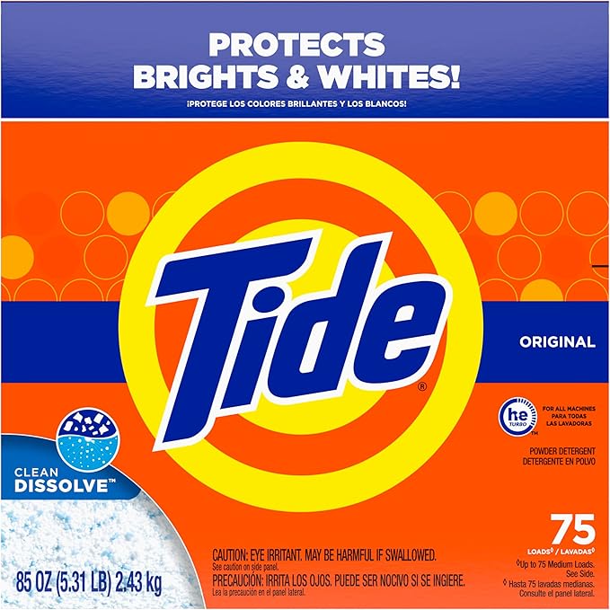 Tide Powder Laundry Detergent, Original Scent, 75 Loads, 85 oz (Pack of 3)