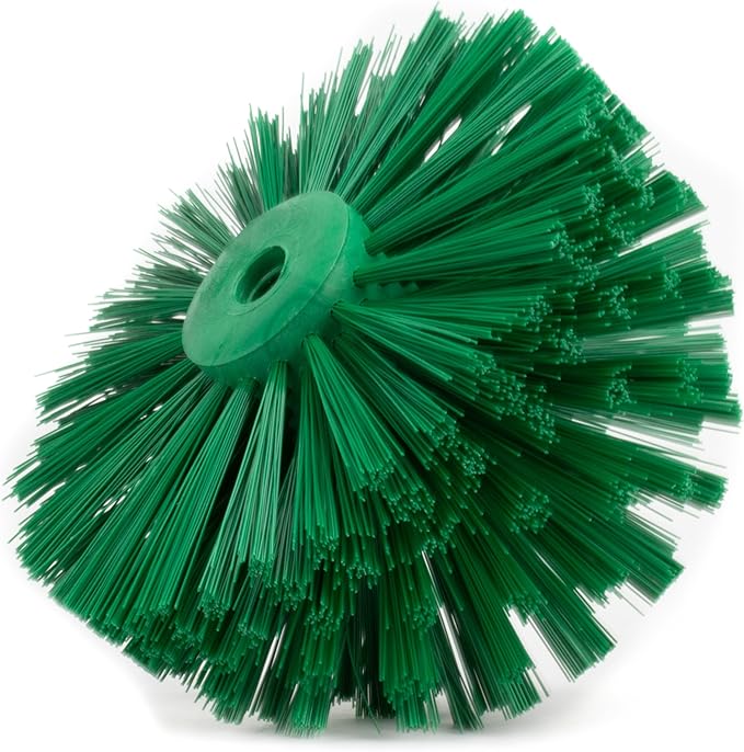 SPARTA Industrial Tank Brush Head Pipe Brush Head, Drain Brush with 3/4" Thread Hole (Handle Not Included) for Commercial Use, Plastic, 5.7 Inches, Green (Pack of 2)