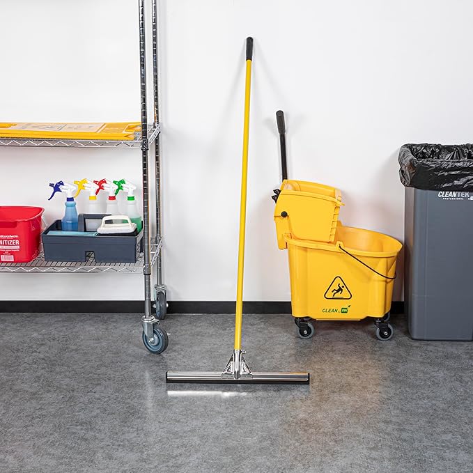 Restaurantware-RW Clean 21.5 Inch Floor Squeegee, 1 Heavy-Duty Squeegee Head Replacement - Handle Sold Separately, Large, Stainless Steel Garage Squeegee, Foam Blade, For All Types Of Floors