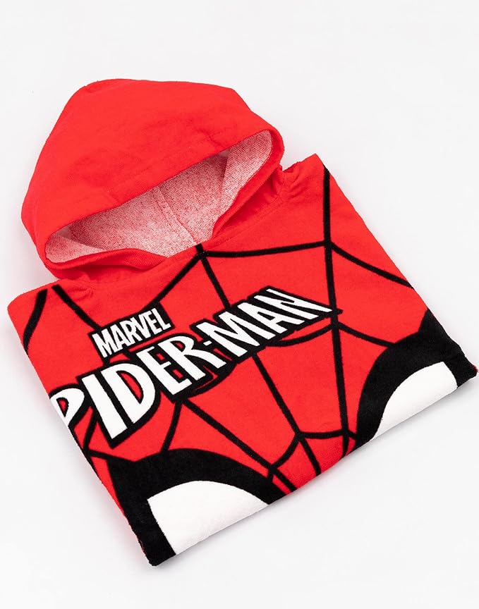Marvel Spider-Man Towel Poncho Kids Mask Swimwear Swim Bath Towel