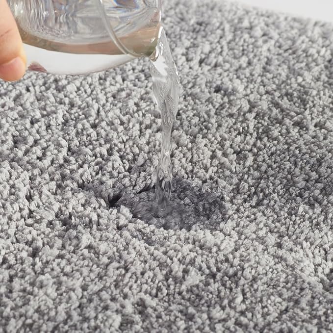 Bath Rugs Set 3 Pieces Bathroom Mat Soft Absorbent Plush Shaggy Soft Floor Non Slip Shower Bath Tub Machine Washable