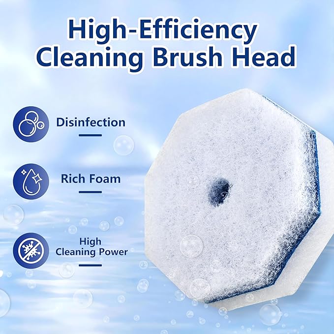 40 Toilet Wand Refills for Clorox Toilet Wand, Disposable Toilet Brush Head with Rich Foaming, Extra Thick Triple-layer Refills, Strong Cleaning & Scrubbing Power, Won't Fall Off or Fall Apart