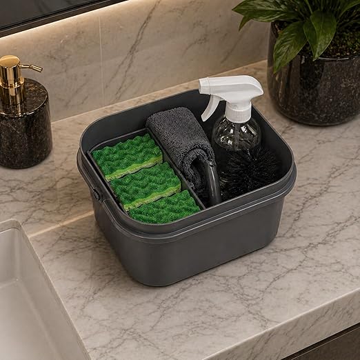 Restaurantware Cleaning Sponge 3 Count 4.5 x 2.5 Inches Cellulose Non-Abrasive Deep-Groove Durable Rectangular Green