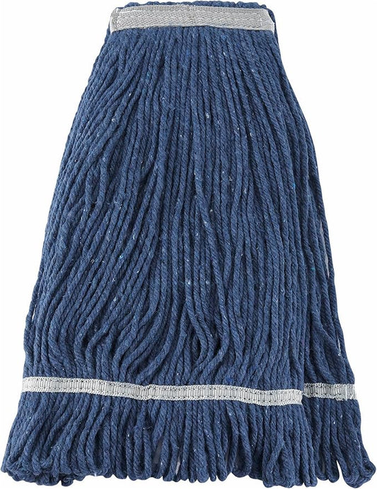 Winco Yarn Mop Head, 24-Ounce, 4 Ply Loop End, Blue, Tan
