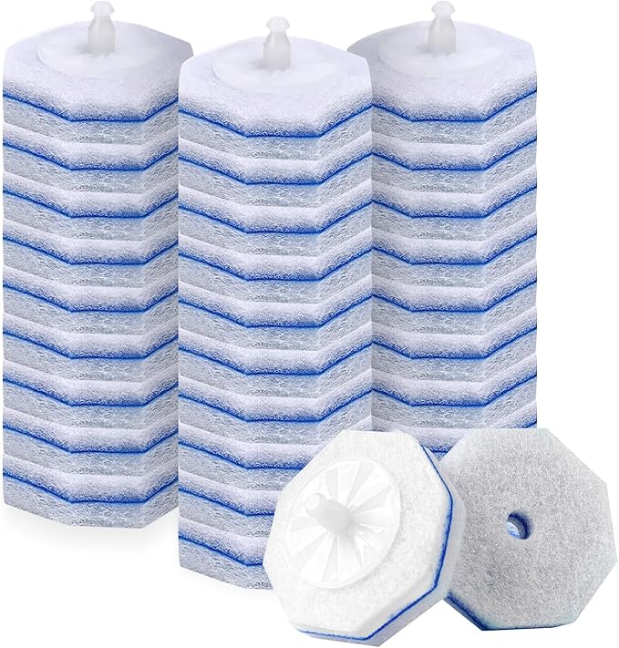 30Pcs Disposable Toilet Wand Refills Compatible with Clorox Toilet Wand. Easy Cleaning Toilet Bowl Fiber Wand Heads Compatible with Most Toilet Brushes