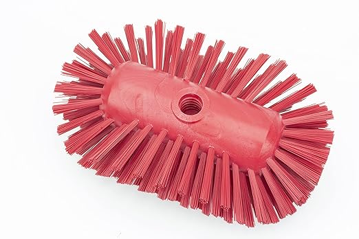 SPARTA Tank and Kettle Scrub Brush Heavy-Duty Tile Brush, Color-Coded and Handle Compatible (Sold Separately) for Optimal Access In Spacious Containers, Plastic, 5.5 X 9.5 Inches, Red