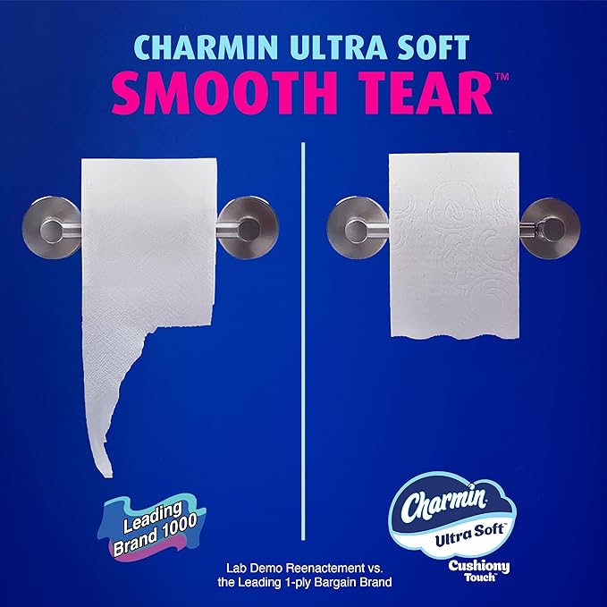 Charmin Ultra Soft Cushiony Touch Toilet Paper, 12 Family Mega XL Rolls = 84 Regular Rolls