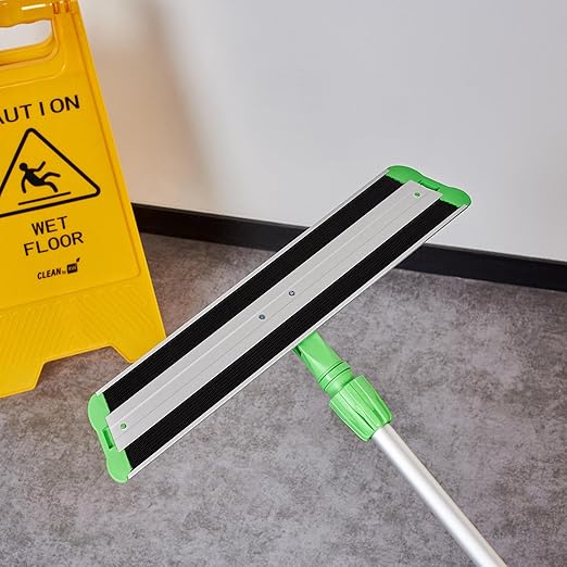 Restaurantware-Clean Tek Professional 17.7 Inch Flat Mop Plate Frame, 1 Quick Connect Mop Frame for Wet Or Dry Pads - Pads Sold Separately, Durable, Green Aluminum Cleaning Pad Base