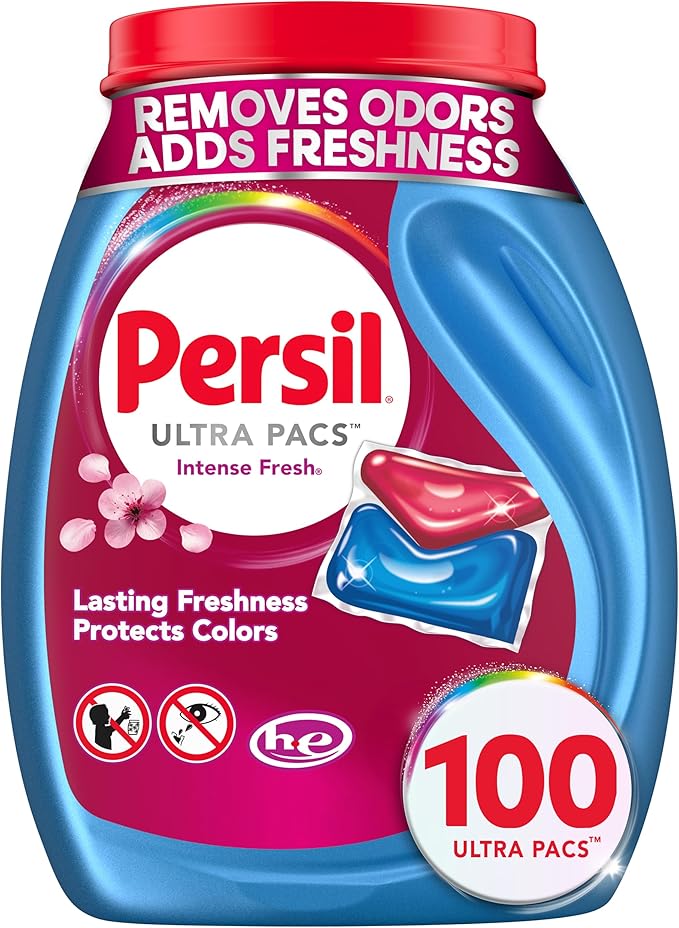 Persil Ultra Pacs Intense Fresh Everyday Clean Laundry Detergent, 100 count