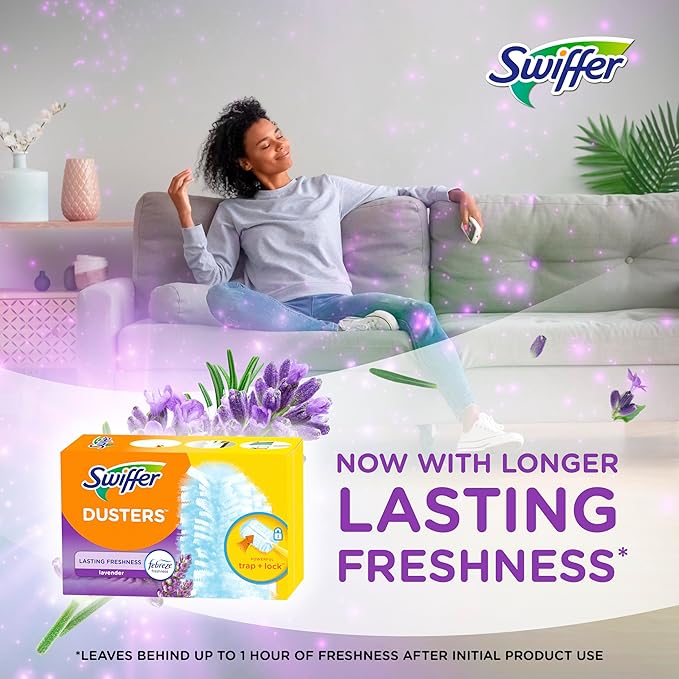 Swiffer Dusters Multi-Surface Duster Refills, Lavender Scent, 10 Count (Pack of 4)