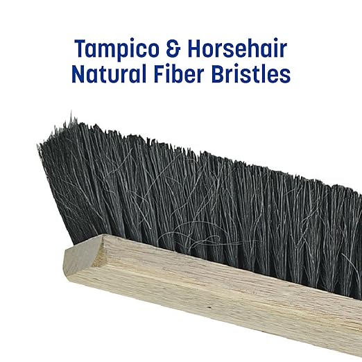 SPARTA Flo-Pac Horsehair-Blend Blend Sweep, Floor Sweep for Cleaning, 24 Inches, Black