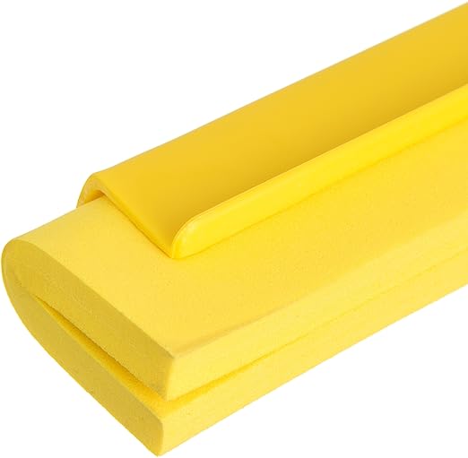 SPARTA 4156704 Plastic Floor Squeegee, Shower Squeegee With Double Foam For Window, Glass, Shower Door, Floor, Windshield, 18 Inches, Yellow, (Pack of 6)