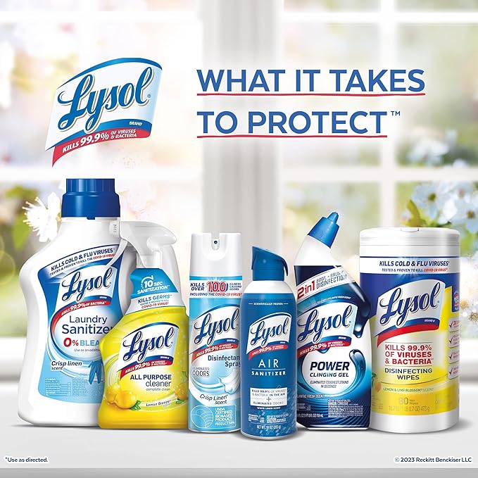 Lysol Lime & Rust Remover Toilet Bowl Cleaner, 48oz (2X24oz), 10X Cleaning Power