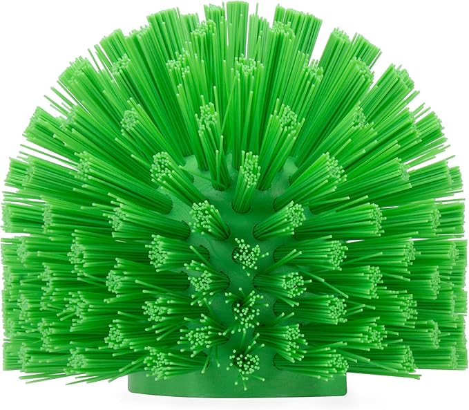 SPARTA Industrial Tank Brush Head Pipe Brush Head, Drain Brush with 3/4" Thread Hole (Handle Not Included) for Commercial Use, Plastic, 5 x 3.9 Inches, Lime