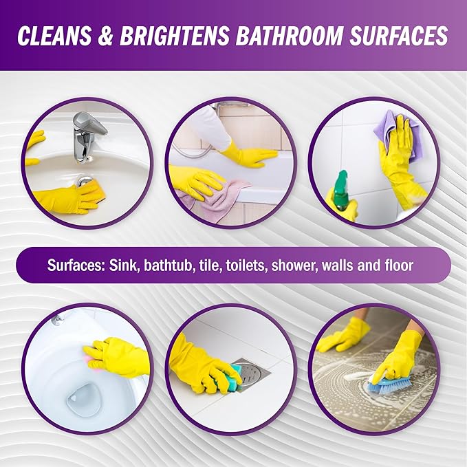 Bathroom Cleaner Concentrate- Makes 128 Gallons - Multipurpose Foaming Spray for Tub and Tile, Shower, Sink, Bathtub and Toilet