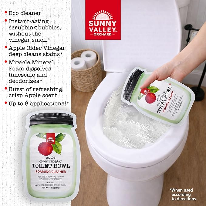 Apple Cider Vinegar Foaming Toilet Bowl Cleaner (2 Pack)