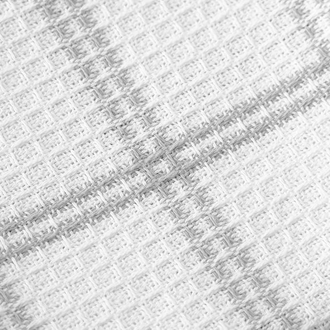 T-Fal Premium Waffle Dish Cloths: Highly Absorbent,Super Soft Long Lasting - 100% Cotton,12"x13" Flat Waffle Dish Towel for Cleaning & Drying Dishes,Grey,(Pack of 8)