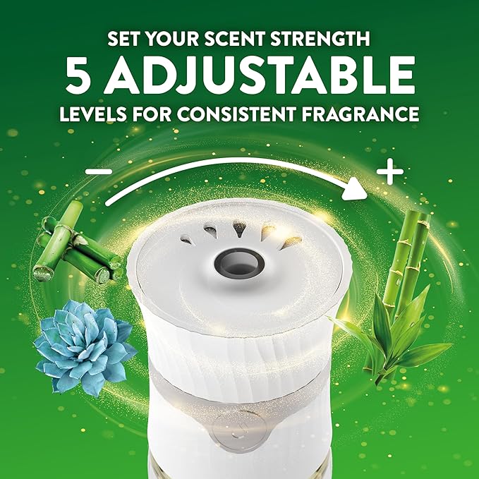 Air Wick Plug In Scented Oil Refill, Infused with Essential Oils, Plug In Air Fresheners for Home, Blue Agave & Bamboo, 4 ct