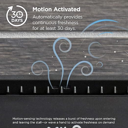 Georgia-Pacific ActiveAire Automated in-Stall Air Freshener Dispenser by GP PRO (Georgia-Pacific); Stainless Finish; 56764; 9.500" W x 1.170" D x 3.500" H