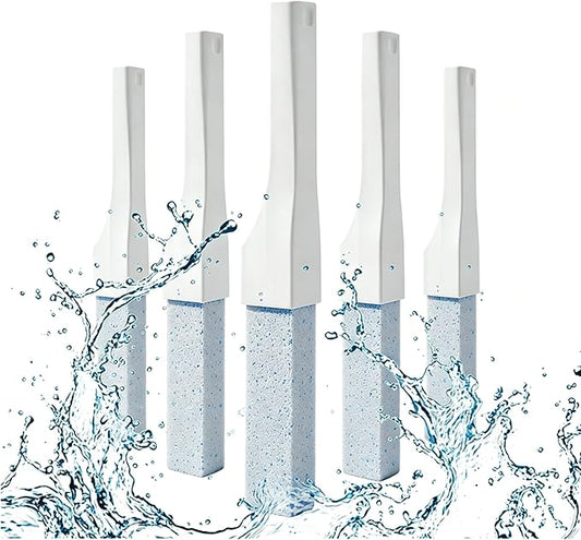 Pumice Stone Toilet Bowl Cleaner with Long Handle, Replaceable Cleaning Stone, Hard Water Stain Remover for Toilets, Bathtubs, Grills, Pools, Sinks, Household Cleaning Tool