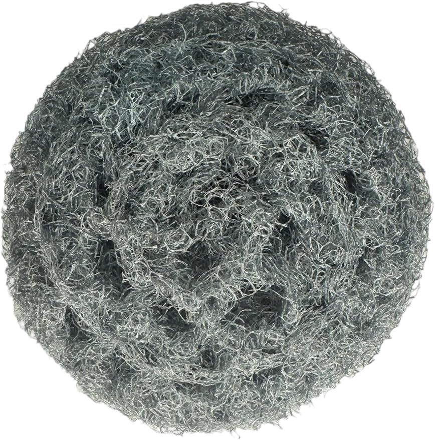 Gigi's Handmade Goodies Set of 3 Gray Handmade Nylon Net Dish Scrubbies, Reusable Eco-Friendly Cleaning Brush