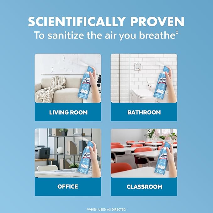 Lysol Air Sanitizer Spray with Bacterial Odor Eliminator for Home & Office, Sanitizing Air Spray, Air Freshener Alternative, Simple Fresh + Cotton Blossom + Lavender Sky, 10 oz (Pack of 3)