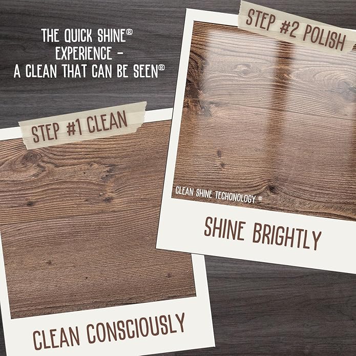 Quick Shine Hard Surface Pet Floor Cleaner 27 oz | Ready to Use, Removes Dirt, Streak Free, No Rinse | Hardwood, Laminate, Luxury Vinyl Plank LVT, & Tile | Safer for Kids, Pets & Our Environment