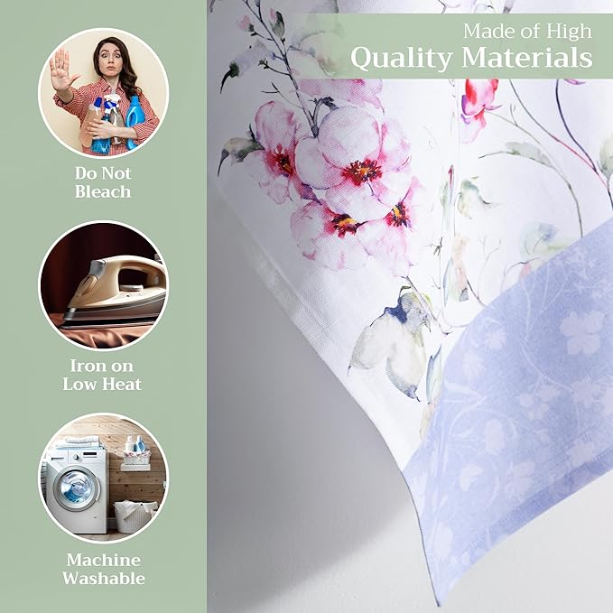 Maison d' Hermine Kitchen Towels Set of 3 100% Cotton 27.50" x 20" Reusable Cloth Tea Dish Towels Absorbent with Hanging Loop for Kitchen Farmhouse Hotel Spring Summer - Summer Floral