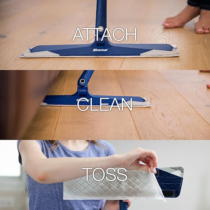 Bona® Disposable Wet Cleaning Pads for Hardwood Floors, Lavender Scent, (Pack of 6)