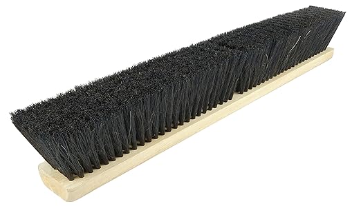 Weiler 42013 18" Fine Sweep Floor Brush, Black Horsehair & Polypropylene Fill