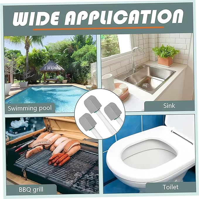 12Pcs Pumice Stone Toilet Bowl Cleaner, Bathroom Toilet Pumice Stone with Plastic Handle for Remove Hard Water Stains