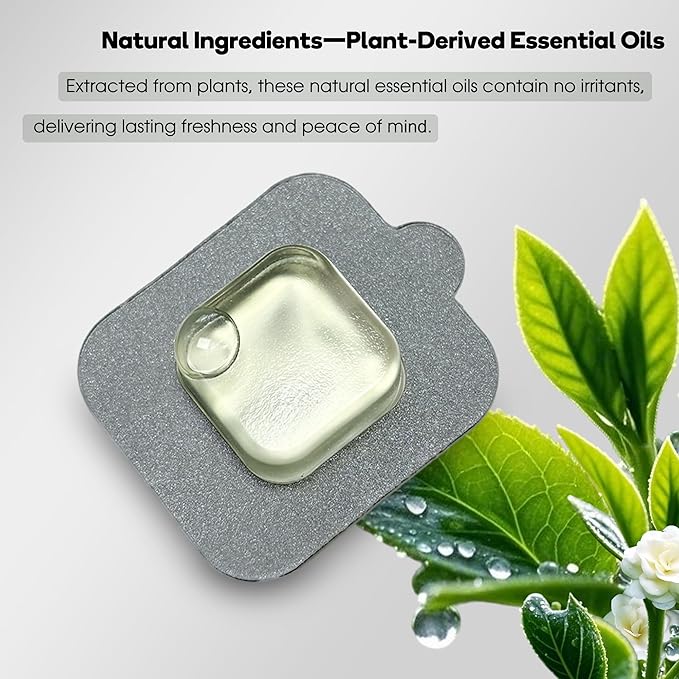 4-Pack Trash Can Odor Eliminator Pod Refills, Compatible with simplehuman Odorsorb Pods, Natural Plant-Based & Fragrance-Free Garbage Can Deodorizer Pods for Odor Control System Starter Kit