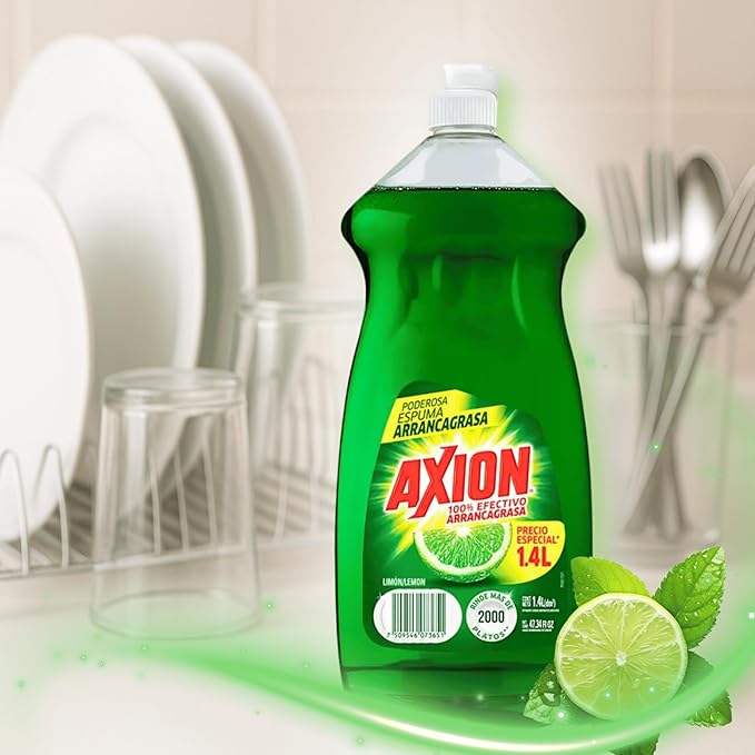 Axion Dish Soap, Dishwashing Liquid Dish Soap, Dish Detergent liquid, 1.1 L (Lemon)