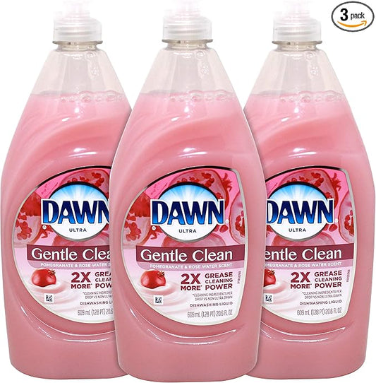 Dawn Gentle Clean Dishwashing Liquid, Pomegranate & Rose Water