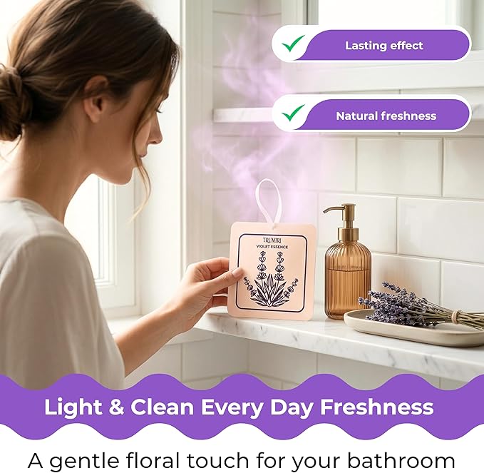 Violet Essence - Room Deodorizer Gel Odor Eliminator For Home - Bathroom Air Freshener Odor Absorber - Closet Deodorizer - Long Lasting Non Plug In Strong Scent For Kitchen Trash Basement Rv Smell