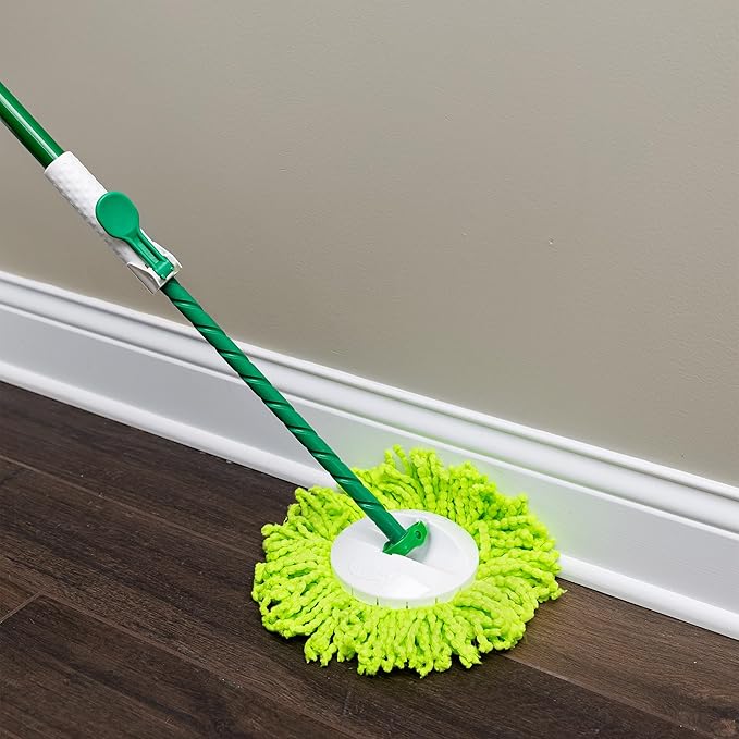 Libman Lightning Spin Mop System Plus 1 Refill Head | Mop and Bucket with Wringer Set | Floor Mop | Spin Mop | Libman Mop | Mops for Floor Cleaning | Hardwood Floor Mop | 2 Total Mop Heads Included