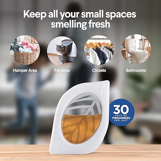 Clorox Fraganzia Small Rooms Air Freshener, Vanilla Honeycomb - Peel & Place, No-Plug, Battery-Free for Closets, Laundry Room, Entry Way, Bathroom, Locker, 0.25 Fl Oz Each, 2 Count - 12 Pack