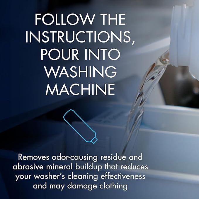 Glisten Washing Machine Cleaner, Helps Remove Odor, Buildup, and Limescale, Fresh Scent, Made in the USA, 12 Ounce Bottle