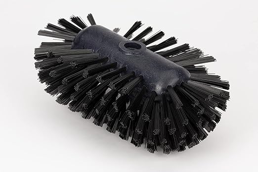 SPARTA Tank and Kettle Scrub Brush Heavy-Duty Tile Brush, Color-Coded and Handle Compatible (Sold Separately) for Optimal Access In Spacious Containers, Plastic, 5.5 X 9.5 Inches, Black, (Pack of 2)