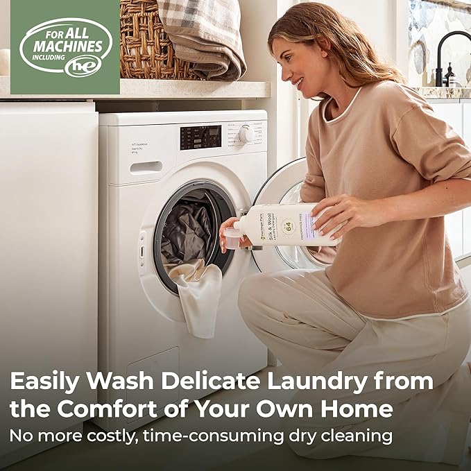 Heritage Park Silk & Wool Fragrance Free, Hypoallergenic, pH-Neutral Laundry Detergent - Dermatologist-tested, Sensitive Skin-Friendly, Enzyme-Free, Ultra Concentrated (64 fl oz Refill)