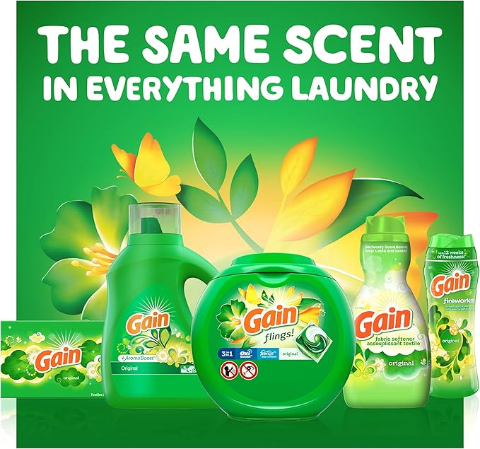 Gain flings! Laundry Detergent Soap Pods, High Efficiency (HE), Original Scent, 96 Count