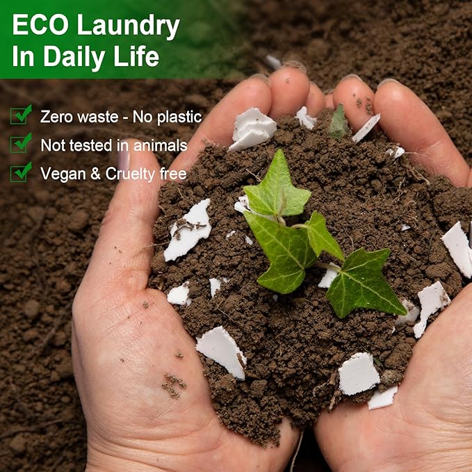 Binbata Laundry Detergent Sheets - Up To 128 Loads, Hypoallergenic, Eco-Friendly Forest Scent, Biodegradable, Plastic Free, Liquidless Laundry Sheets Suitable for Sensitive Skin