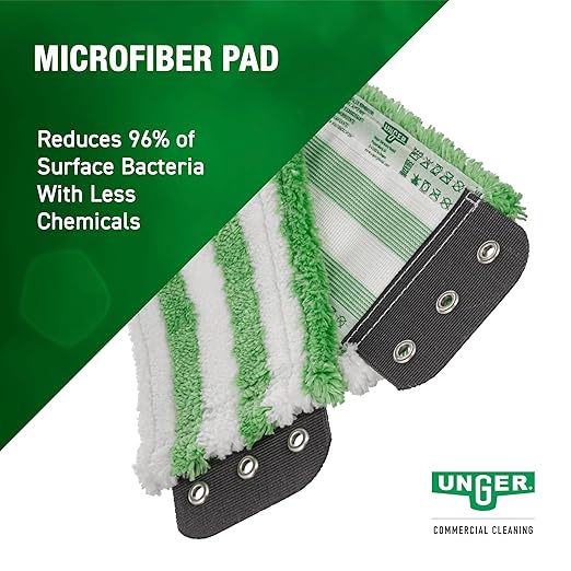 Unger Commercial Desk and Table Cleaning Kit - Dual-Compartment Bucket with Flat Mop System for Offices Schools & Facilities, Efficient Surface Cleaning System - CK047
