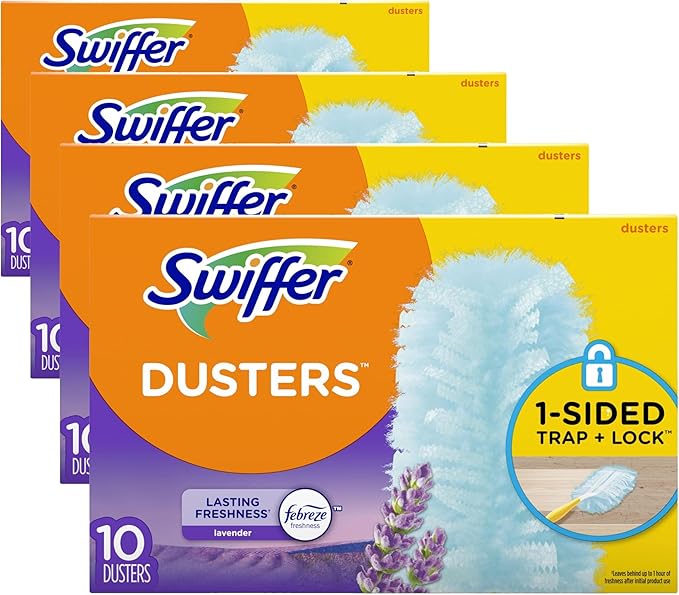 Swiffer Dusters Multi-Surface Duster Refills, Lavender Scent, 10 Count (Pack of 4)