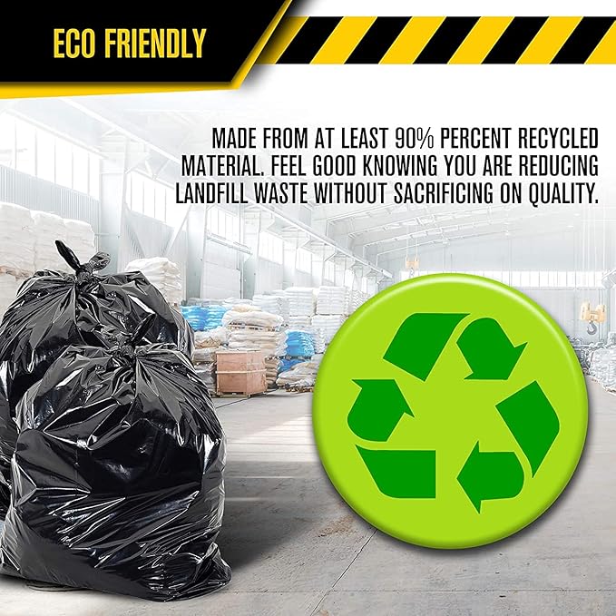 Ultrasac Contractor Bags, 42 Gallon, 32.75" X 47" - 3 MIL Thick Large Black Trashbags for Construction and Commercial use - (1 Pallet of 112 Cases, 5600 Bags Total), 50 Ct. (719963)